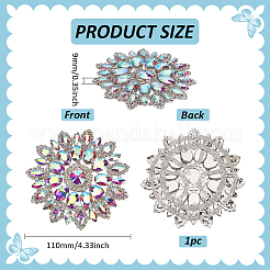 1pc fleur verre strass cabochons ornements accessoires&nbsp;FIND-FG0004-33A