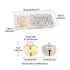200 Stück Glockenanhänger aus Eisen in 2 Farben.&nbsp;IFIN-FS0001-53