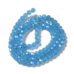 Chapelets de perles en verre imitation jade&nbsp;EGLA-A035-J4mm-L07