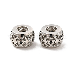 Rack-Plattierung Messing Micro Pave Kubisch Zirkonia European Beads&nbsp;KK-C010-01