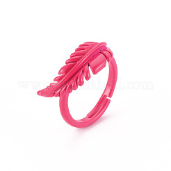 Verstellbare Fingerringe aus lackiertem Messing&nbsp;RJEW-S045-103-NR