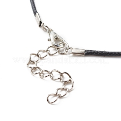 3 pz 3 collane con ciondolo a lume di malocchio di dimensioni 17-7/8 con cordini cerati per le donne&nbsp;NJEW-JN03954