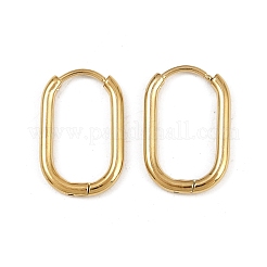 Pendientes de aro ovalados de acero inoxidable 304&nbsp;EJEW-K268-36G