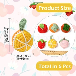 1 Set 6 Farben Obst Häkeltaschen Hängeaccessoires&nbsp;ST-CJ0028-07