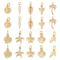 20 Stück 10 Stile Messing Charms&nbsp;KK-CW0001-07