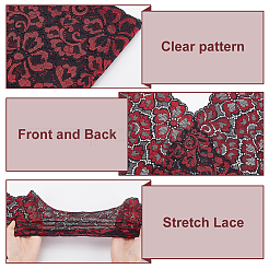 Polyester-Spitzenblumenstoff&nbsp;DIY-WH0034-95A