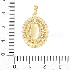 Colgantes religiosos de latón con micropavé de circonitas cúbicas transparentes&nbsp;KK-D258-38G-03