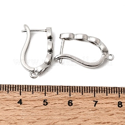 Ohrringverschluss aus Messing in Tropfenform mit Mikropavé-Fassung aus klarem Zirkonia&nbsp;KK-A289-09P