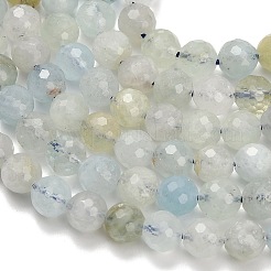 Natürliche Aquamarin Perlen Stränge&nbsp;G-L642-F05-6mm