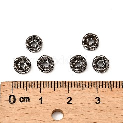 Messing Strass Zwischen perlen&nbsp;RB-A014-L6mm-01B-NF
