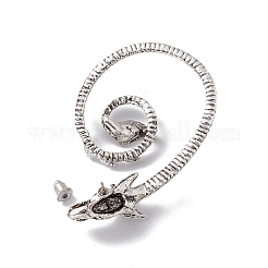 Drachenohrstecker aus Legierung&nbsp;EJEW-C046-04AS