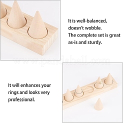 Supporto per anello da dito in legno&nbsp;RDIS-WH0009-005A