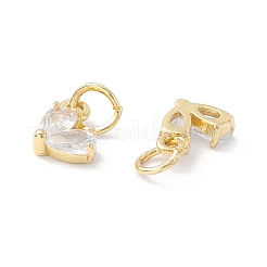 Estante de latón chapado charms zirconia cúbico&nbsp;KK-I684-04G-04-RS