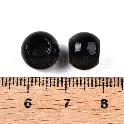 Gefärbte und erhitzte natürliche schwarze Achatperlen&nbsp;G-T092-10mm-06