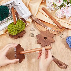 DIY-Bausätze für Garnhalter aus Holz&nbsp;TOOL-OC0002-04