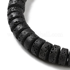 Fili di perline sintetiche tinte in pietra lavica&nbsp;G-H311-09-02
