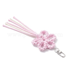 Colgantes y decoraciones con hilos de algodón y flores&nbsp;HJEW-TA00399-03