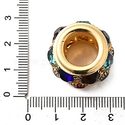 Messing Strass runde Perlen&nbsp;KK-D295-04G-01
