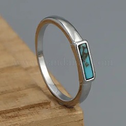 Anillos de dedo de aleación retro y turquesa&nbsp;FS-WG23DA3-03