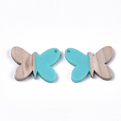 Pendentifs en résine & en bois&nbsp;RESI-S358-44C