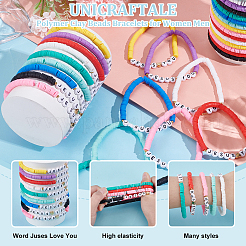 36 Stück 9 Stile Polymer Clay Perlen Armbänder für Frauen Männer&nbsp;BJEW-UN00010
