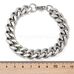 Bracciali a catena cubana in acciaio inossidabile 304 per donna e uomo&nbsp;BJEW-D304-01P