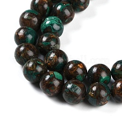 Fili di perline naturali di malachite e bronzite assemblati&nbsp;G-A230-D02-04