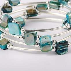 Shell perle avvolgere bracciali&nbsp;BJEW-JB01608-04
