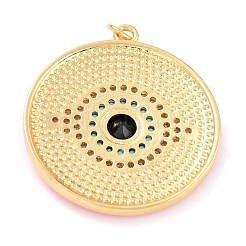 Vrais pendentifs en laiton plaqué 18k or véritable micro pavé zircone cubique&nbsp;ZIRC-L100-084G-04