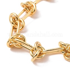 Bracciale a catena con maglie a nodo in acciaio inossidabile 304 per uomo e donna&nbsp;BJEW-E020-01G