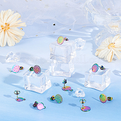 28 pièce de 7 styles de boucles d'oreilles à tige en acier inoxydable 304 avec placage ionique (IP)&nbsp;STAS-UN0040-49