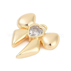 Pendentifs avec zircon cubiques à micro-pavés en laiton&nbsp;ZIRC-P122-05B-G01