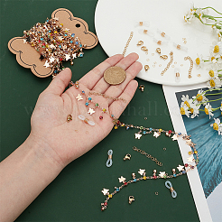 Messing Schmetterling & Strass Diamant Charms Armband Lätzchen Halskette DIY Herstellung Kit&nbsp;DIY-WR0004-17