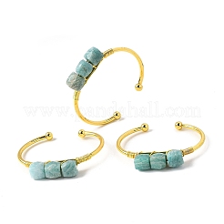 Braccialetti polsini in perline di amazzonite naturale per le donne&nbsp;BJEW-Q035-01G-01