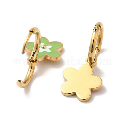 Créoles pendantes fleur de sakura en émail&nbsp;STAS-H175-21G-B