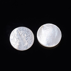 Natürliche weiße Muschel cabochons&nbsp;SSHEL-D083-12C