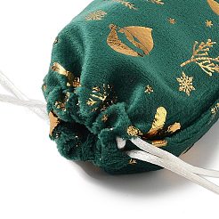 Weihnachtssäckchen aus Samt mit Goldprägung&nbsp;ABAG-Q053-01B-01D