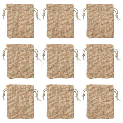 20 Stück rechteckige Beutel aus Polyester-Imitat-Sackleinen mit Kordelzug&nbsp;ABAG-TA0001-95B