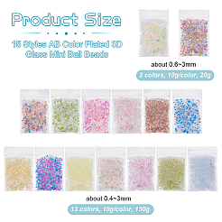 Mini cuentas de vidrio para decoración de uñas 150D&nbsp;MRMJ-OC0003-95