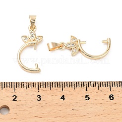 Messing-Mikro pflastern klare Zirkonia Anhänger Bügel&nbsp;LS-KK-B133-04G-02