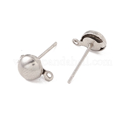 Elementi per orecchini a bottone in acciaio inossidabile 304 anti-ossidazione&nbsp;STAS-P307-17A-P