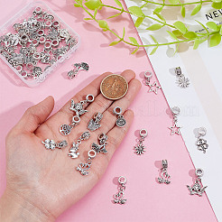 48 Stück 12 Stile Messing europäische Baumeln Charms&nbsp;KK-HY0004-07