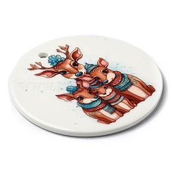Große Weihnachtsanhänger aus handgefertigtem&nbsp;LS-PORC-F009-02