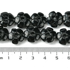 Natürlichen schwarzen Steinperlen Stränge&nbsp;G-H023-B16-01