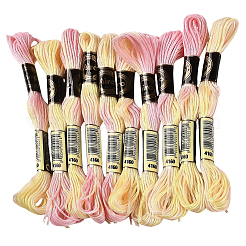 10 Strang 6-lagiges Polyester-Stickgarn&nbsp;OCOR-CY0002-99G