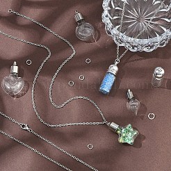 Ensemble de colliers et chaînes en acier inoxydable 304 pour femmes&nbsp;DIY-YW0012-99