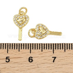 Messing micro pave klare zirkonia anhänger&nbsp;KK-D218-22G-01