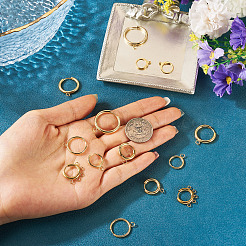 14 pieza de 7 estilos de aros de acero inoxidable 201/316 para pendientes&nbsp;STAS-TA0005-50