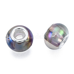 Perle europee acriliche trasparenti a foro largo&nbsp;PACR-N014-019