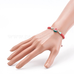 Bracelets de perles de nylon tressés réglables&nbsp;BJEW-JB06043
